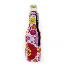 ZEEI Neoprene Flower Power Beer Bottle Jacket with Zipper ZEEI1220